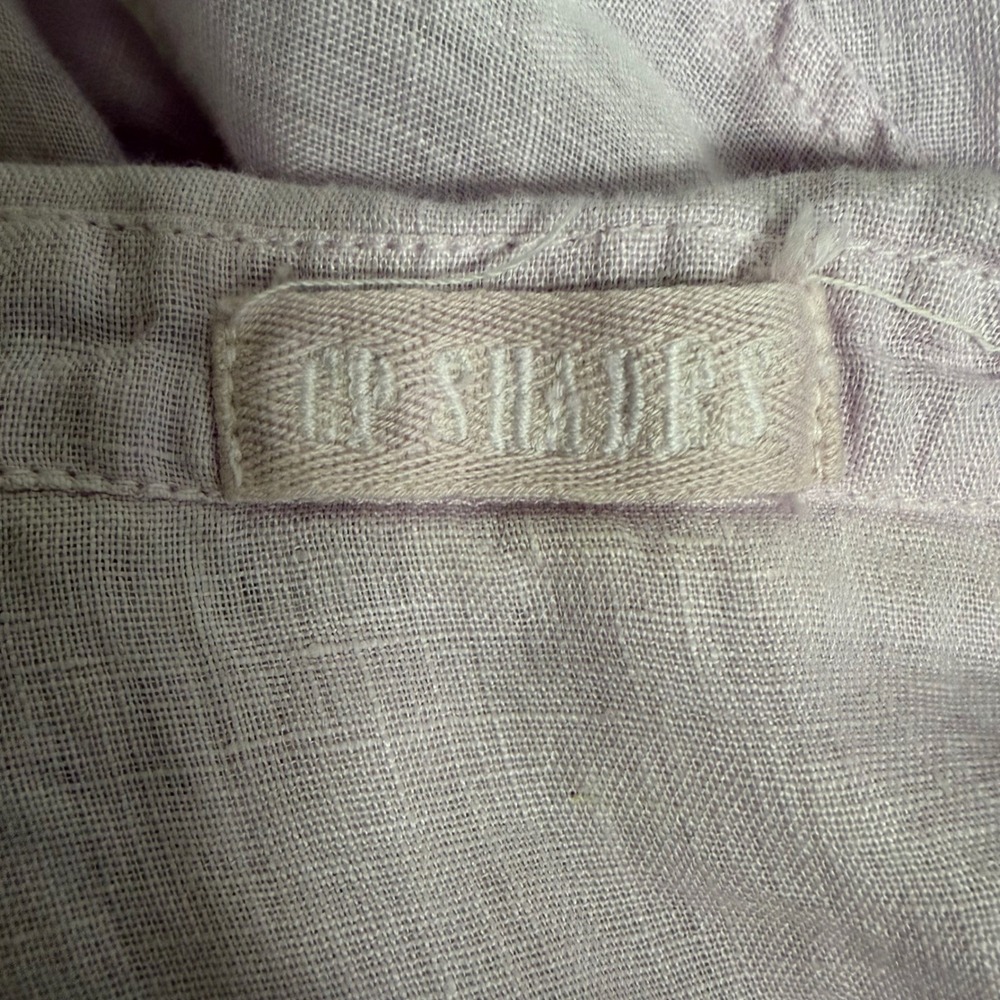 CP Shades Lavender Purple 100% Linen Button Down Shirt Tunic Womens Medium 105-3 - Picture 4 of 6